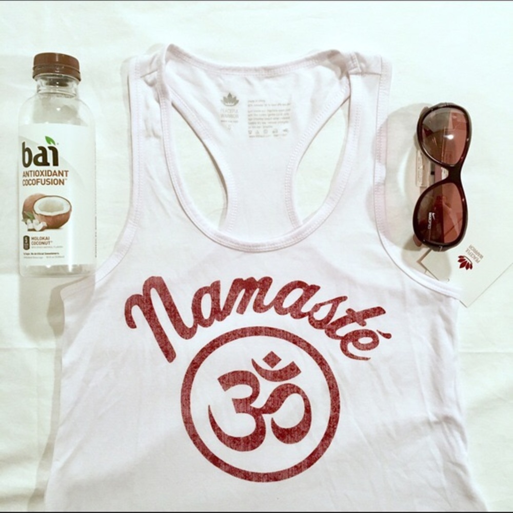Peaceful warrior namaste tank top